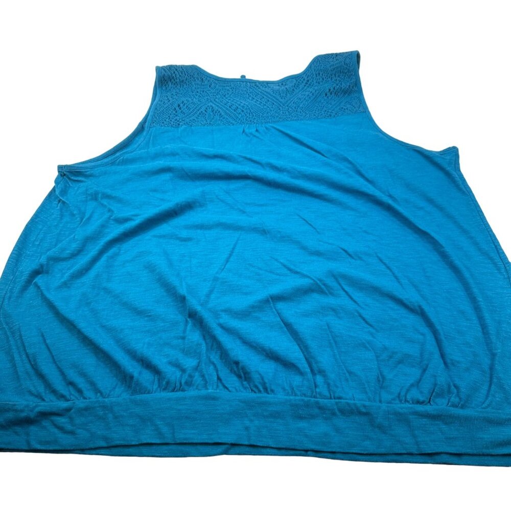 Sonoma Life + Style Women's Size 2X Top Tank Blue New With Tags - Picture 2 of 14